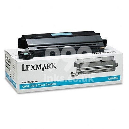 Product image for Lexmark 12N0768 Cyan Original Toner Cartridge - Small
