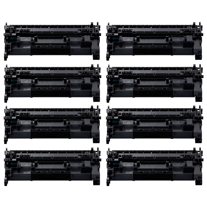 Product image for 999inks Compatible Eight Pack Canon 070 Black Standard Capacity Laser Toner Cartridges - Small