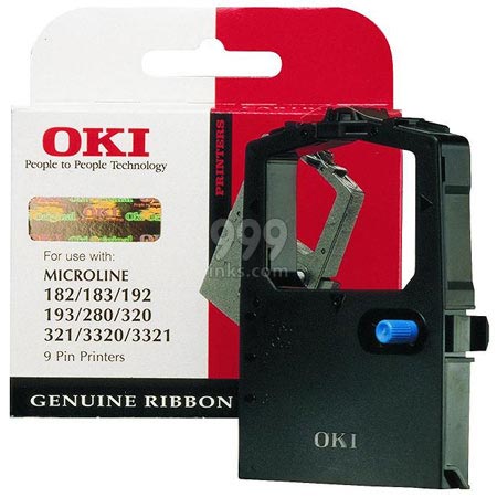 Product image for OKI 09002303 Black Original Fabric Ribbon Cartridge - Small