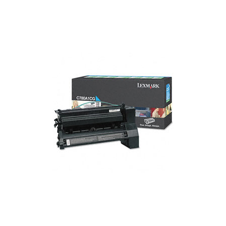 Product image for Lexmark C780A1CG Cyan Original Return Program Toner Cartridge - Small