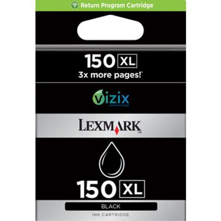 Product image for Lexmark No.150XL Black Original High Capacity Return Program Ink Cartridge - Small