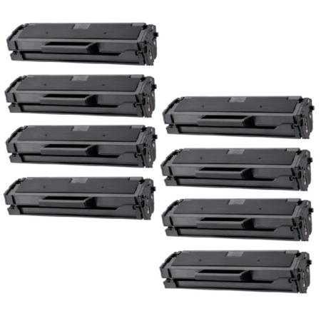 Product image for 999inks Compatible Eight Pack Samsung MLT-D101S Black Laser Toner Cartridges - Small