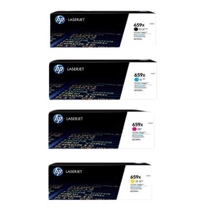 Product image for Hp 659X Full Set High Capacity Original Laser Toner Cartridges - Small