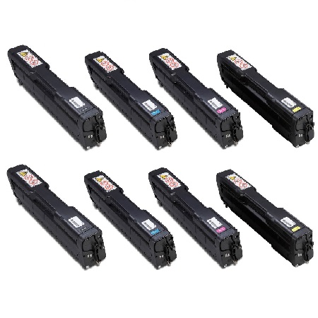 Product image for 999inks Compatible Multipack Ricoh 406052/55 2 Full Sets Laser Toner Cartridges - Small
