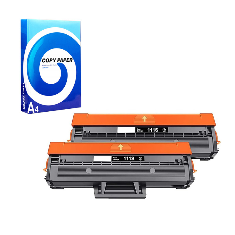 Product image for 999inks Compatible Twin Pack Samsung MLT-D111S Black Laser Toner Cartridges + Free A4 Ream Paper - Small