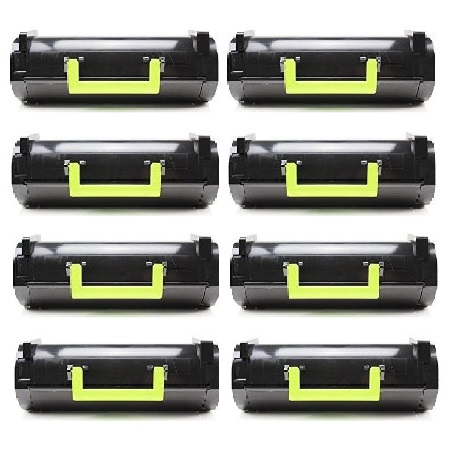 Product image for 999inks Compatible Eight Pack Lexmark 602X Black Laser Toner Cartridges - Small