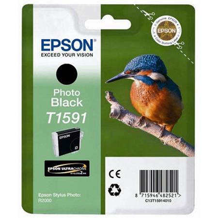Product image for Epson T1591 Photo Black Original Ink Cartridge (Kingfisher) - Small