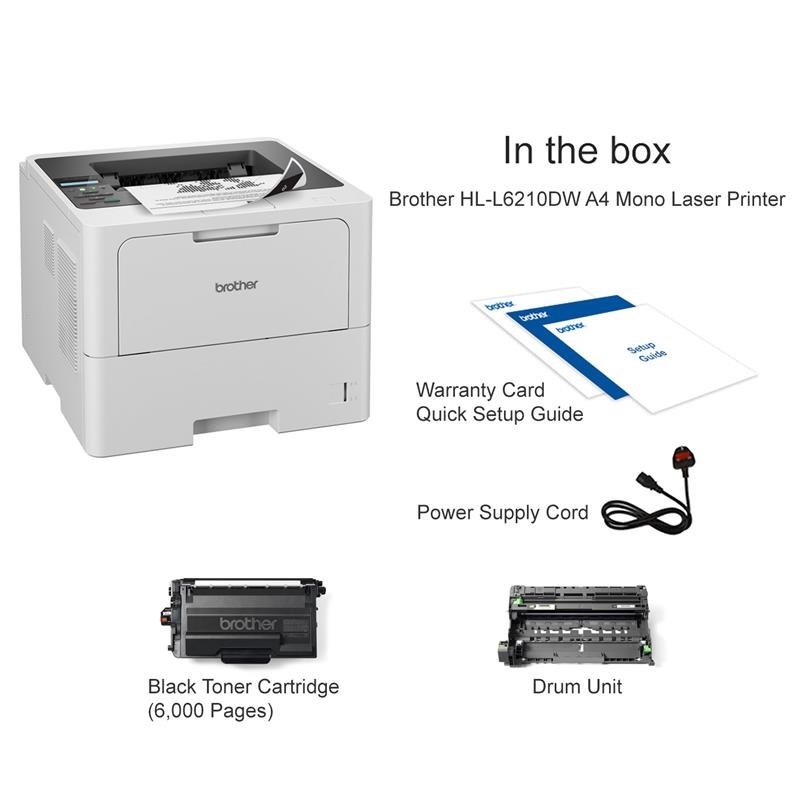 Product image for Brother HL-L6210DW A4 Mono Laser Printer - Gallery01