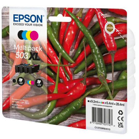 Product image for Epson 503XL (T09R64010) Original High Capacity Ink Cartridge Multipack (Chillies) - Gallery01