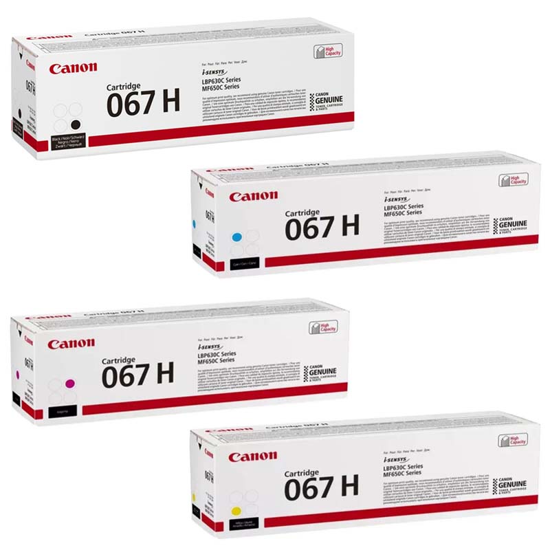 Product image for Canon 067H Full Set Original High Capacity Laser Toner Cartridges - Gallery01