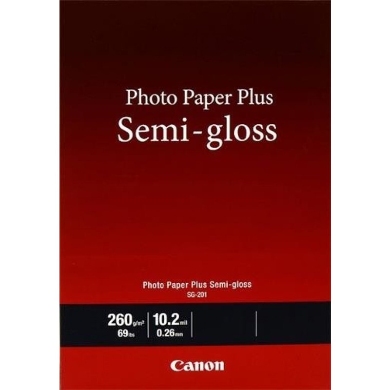Product image for Canon SG-201 (A4) Semi-Gloss Photo Paper Plus 260g (20 Sheets) - Gallery01