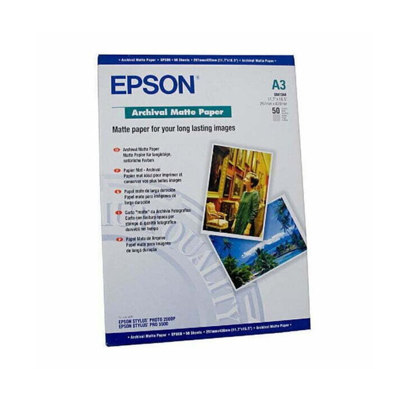 Product image for Epson S041344 A3 Archival Matte Paper (50 Sheets) - Gallery01