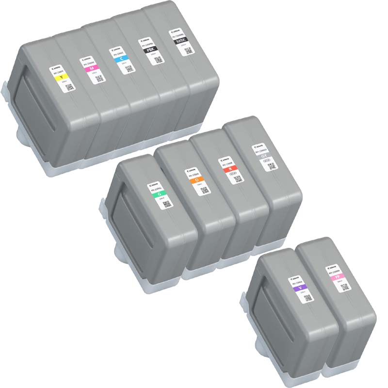 Product image for Canon PFI-2300 Full Set Original Inkjet Printer Cartridges - Gallery01