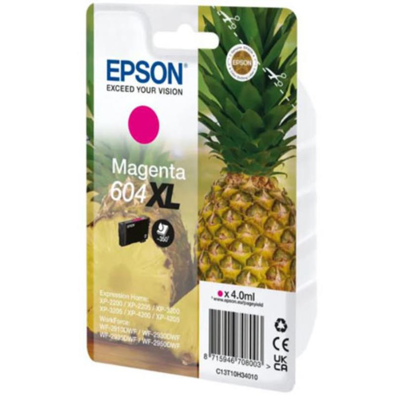 Product image for Epson 604XL (T10H34010) Magenta Original High Capacity Ink Cartridge (Pineapple) - Gallery01