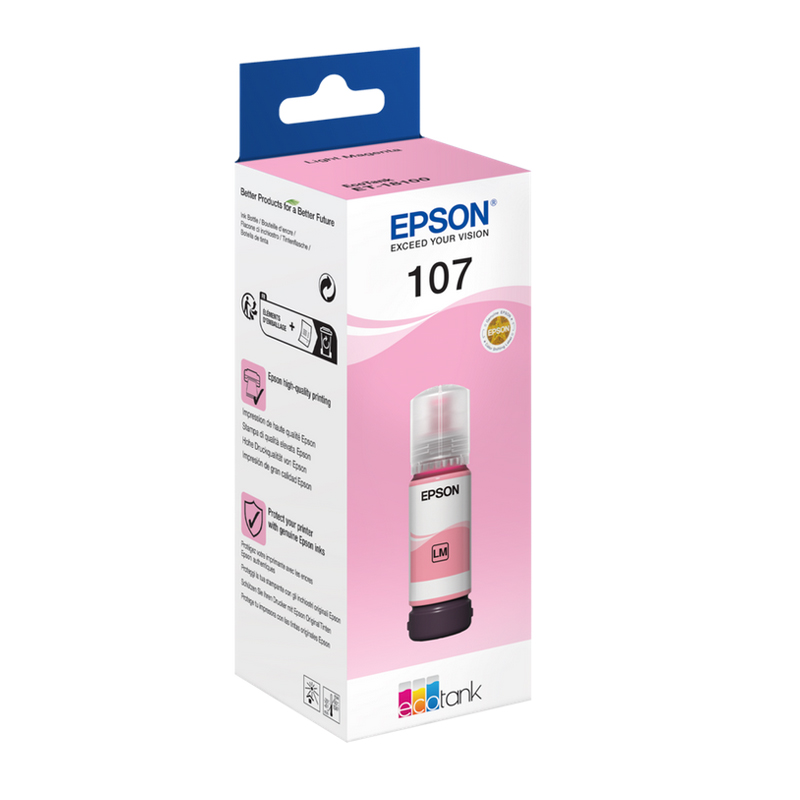 Product image for Epson 107 (C13T09B640) Light Magenta Original Ink Bottle - Gallery01