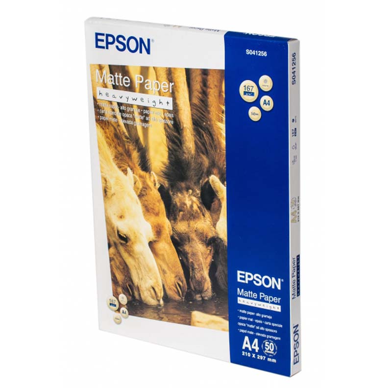 Product image for Epson S041256 A4 Matte Heavyweight Paper (50 Sheets) - Gallery01