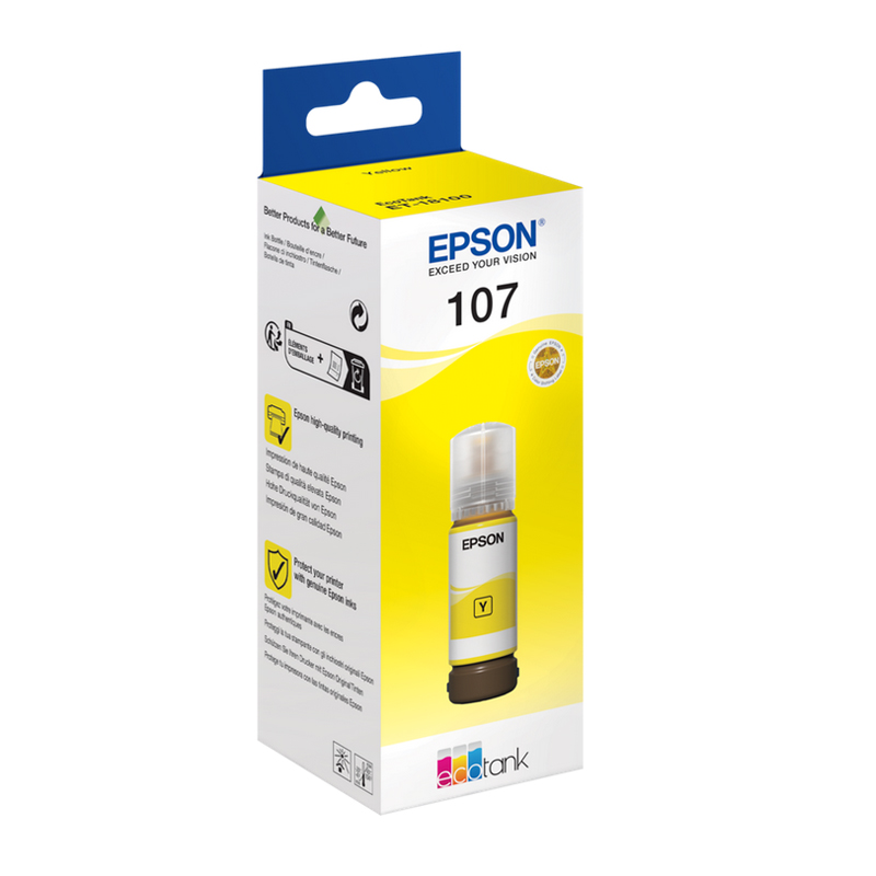 Product image for Epson 107 (C13T09B440) Yellow Original Ink Bottle - Gallery01