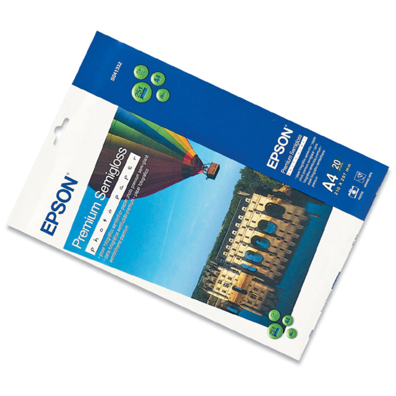Product image for Epson S041332 A4 Premium Semi-Gloss Photo Paper - Gallery01