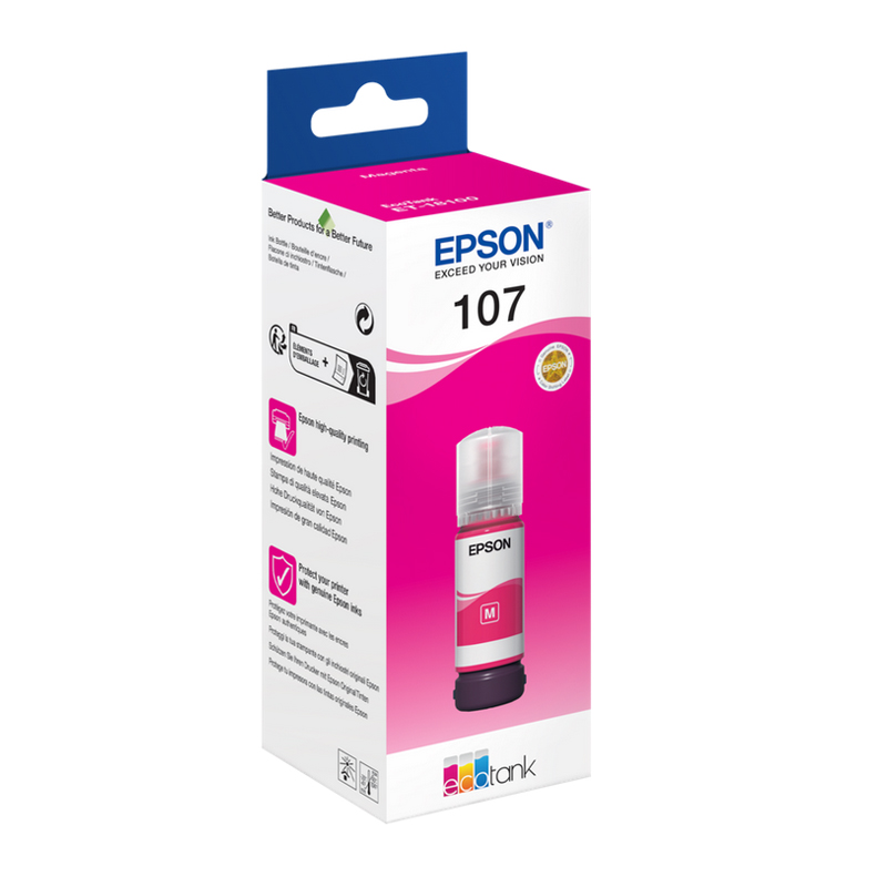 Product image for Epson 107 (C13T09B340) Magenta Original Ink Bottle - Gallery01