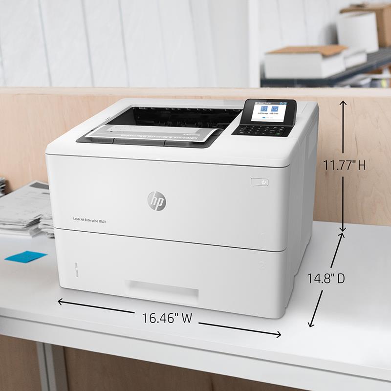 Product image for HP LaserJet Enterprise M507dn A4 Mono Laser Printer - Gallery01