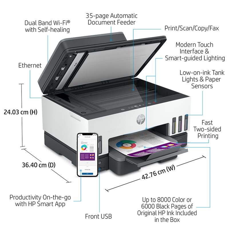 HP Smart Tank 7605 A4 Colour Multifunction Inkjet Printer