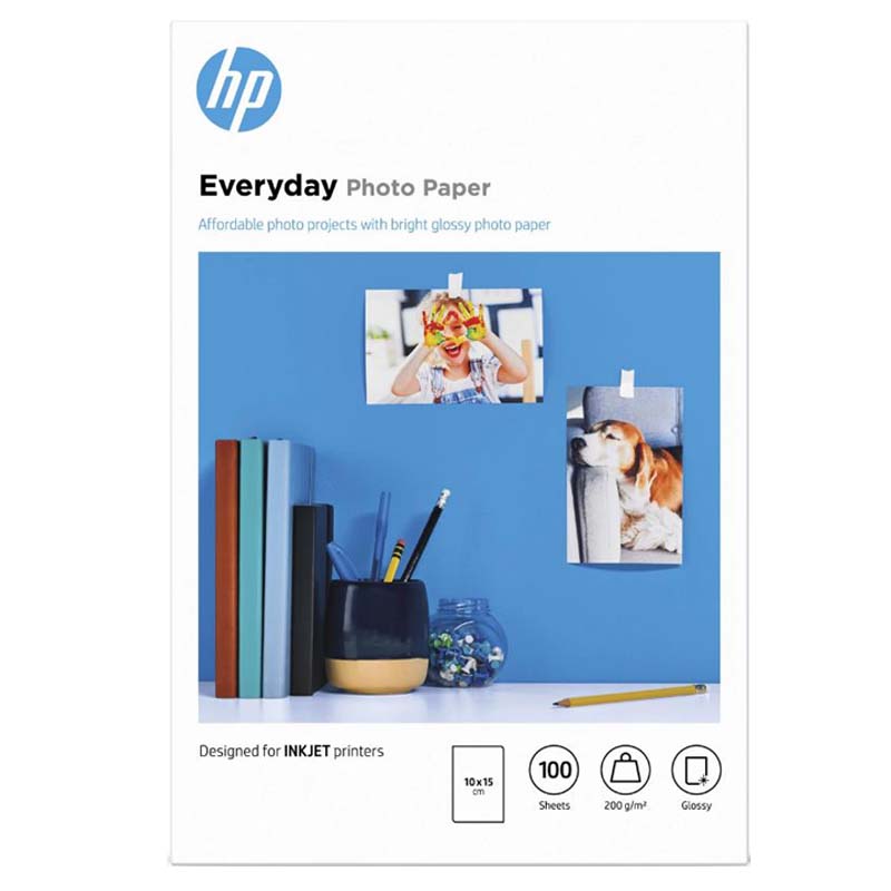 Product image for HP CR757A Everyday Glossy Photo Paper 10 x 15cm 200gsm (100 sheets) - Gallery01
