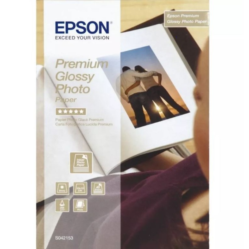 Product image for Epson S042153 100mmx150mm Photo Paper Premium Glossy 255gsm (40 sheets) - Gallery01