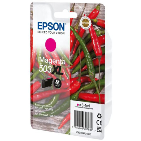 Product image for Epson 503XL (T09R34010) Magenta Original High Capacity Ink Cartridge (Chillies) - Gallery01
