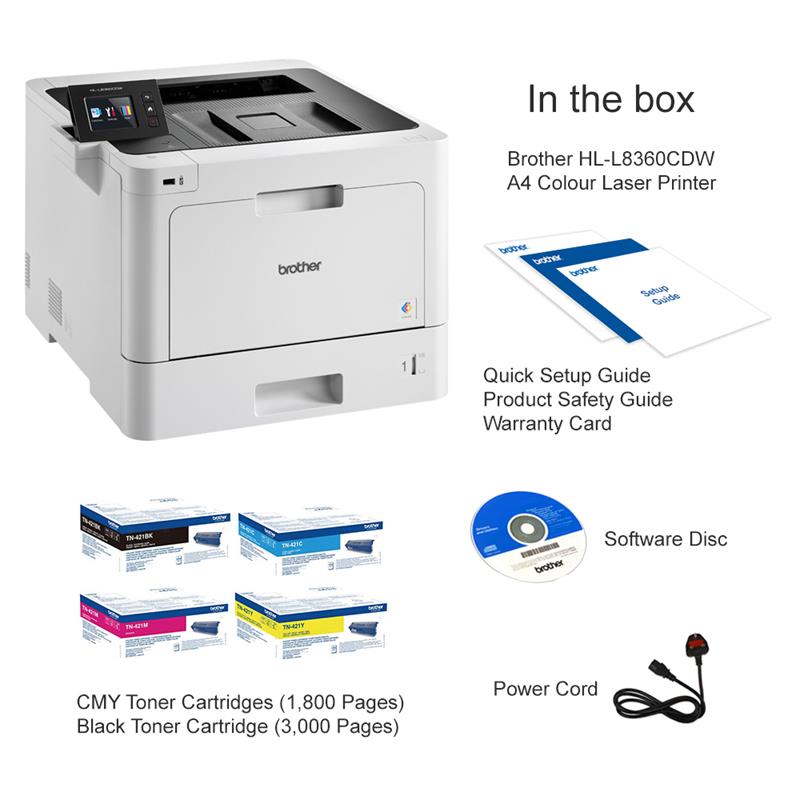 Product image for Brother HL-L8360CDW A4 Colour Laser Printer - Gallery01