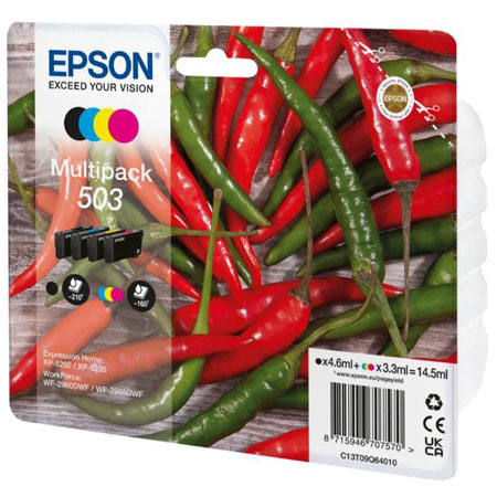 Product image for Epson 503 (T09Q64010) Original Standard Capacity Ink Cartridge Multipack (Chillies) - Gallery01