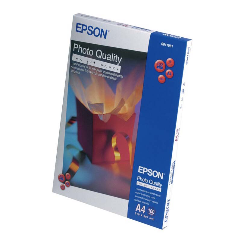 Product image for Epson S041061 Photo Quality Inkjet Paper A4 (100 Sheets) - Gallery01