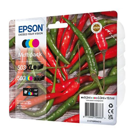 Product image for Epson 503XL (T09R94010) Original High Capacity Ink Cartridge Multipack (Chillies) - Gallery01
