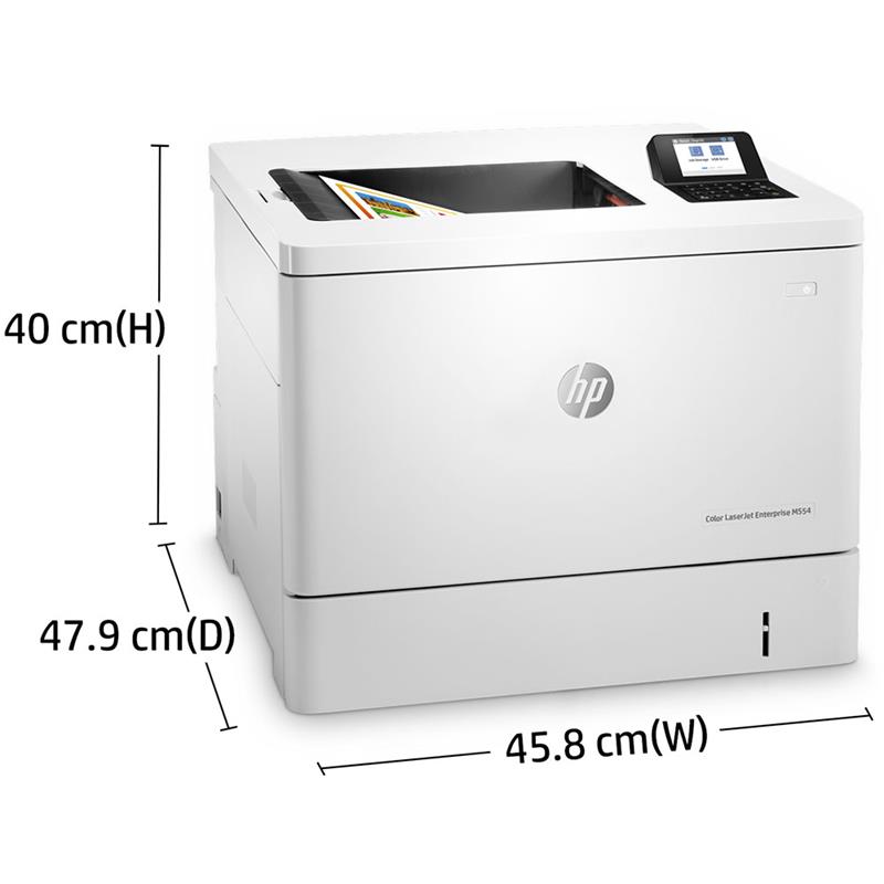 Product image for HP Color LaserJet Enterprise M554dn A4 Colour Laser Printer - Gallery01