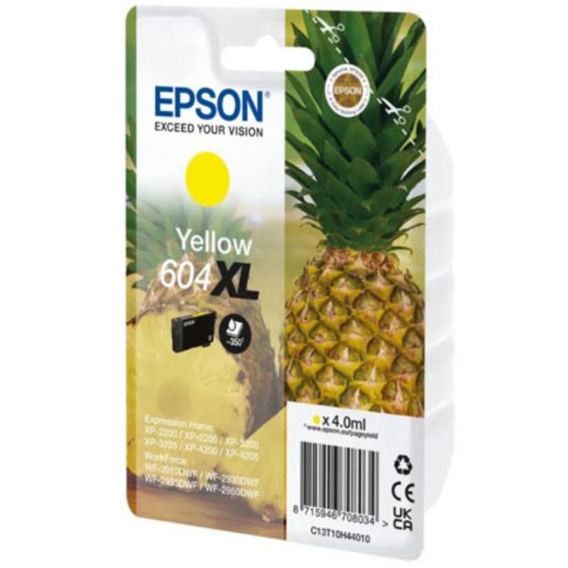 Product image for Epson 604XL (T10H44010) Yellow Original High Capacity Ink Cartridge (Pineapple) - Gallery01
