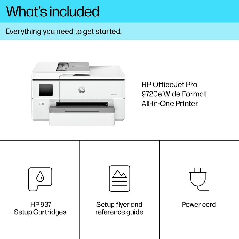 Product image for HP OfficeJet Pro 9720e A4 Colour Multifunction Inkjet Printer - Gallery02