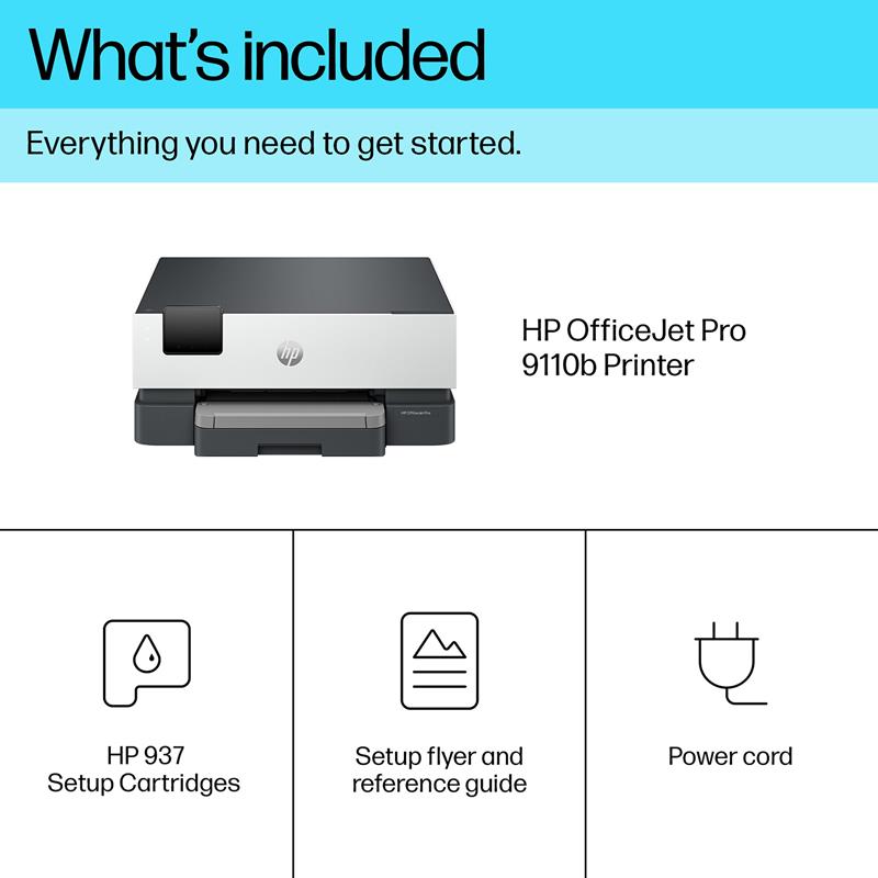 Product image for HP OfficeJet Pro 9110b A4 Colour Inkjet Printer - Gallery02