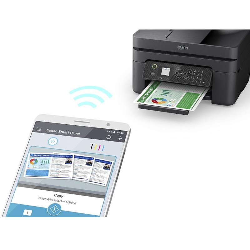 Product image for Epson WorkForce WF-2930DWF A4 Colour Multifunction Inkjet Printer - Gallery02