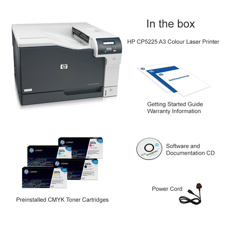 Product image for HP Colour LaserJet CP5225n A3 Laser Printer - Gallery02
