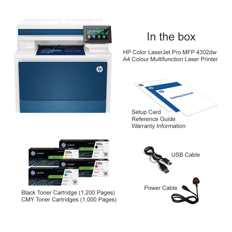 HP Color LaserJet Pro MFP 4302dw A4 Colour Multifunction Laser Printer