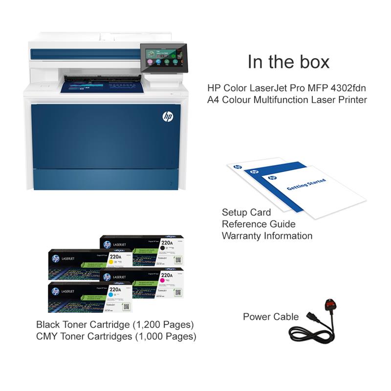 Product image for HP Color LaserJet Pro MFP 4302fdn A4 Colour Multifunction Laser Printer - Gallery02