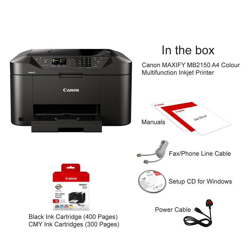 Product image for Canon MAXIFY MB2150 A4 Colour Inkjet Printer - Gallery02