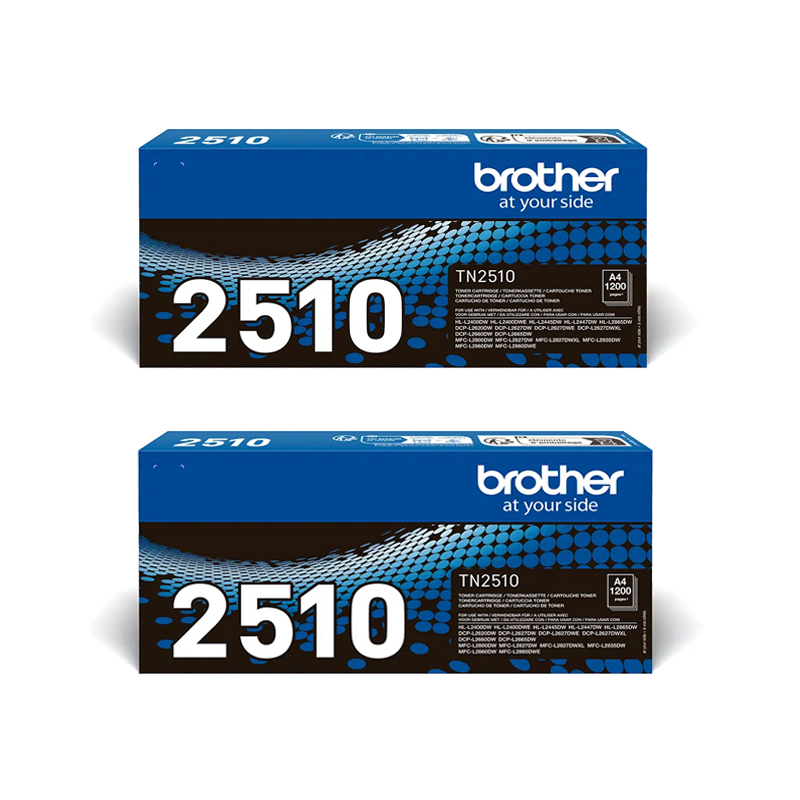 Product image for Brother TN2510 Black Original Laser Toner Cartridge Twin Pack - Gallery02