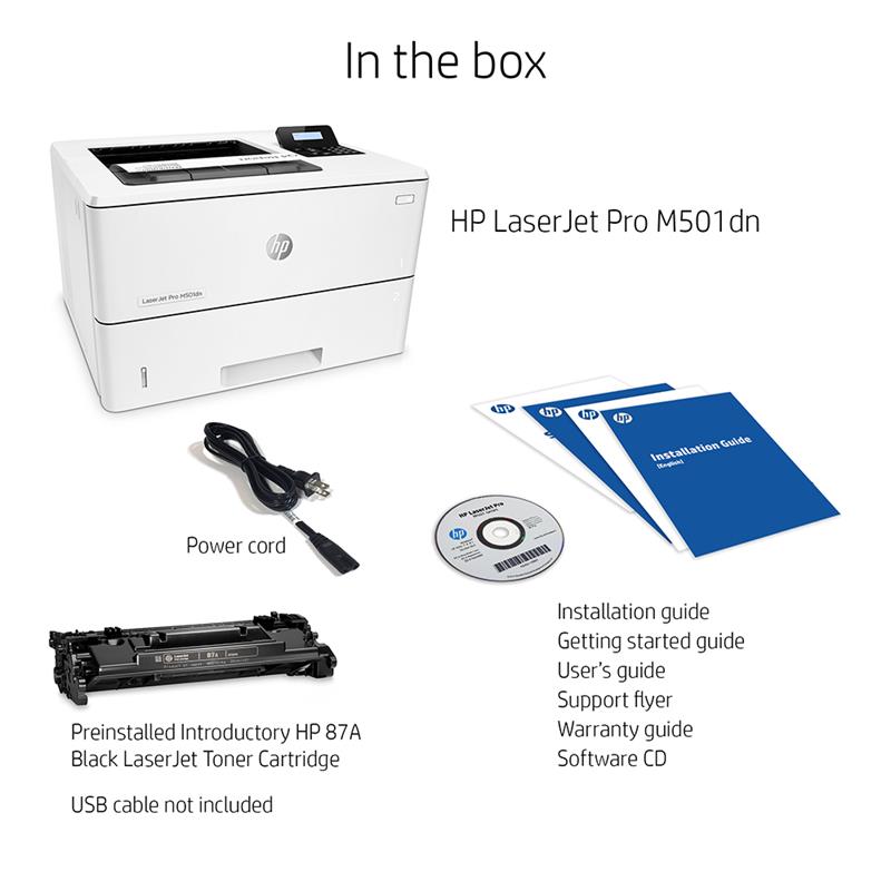 Product image for HP LaserJet Pro M501dn A4 Mono Laser Printer - Gallery02
