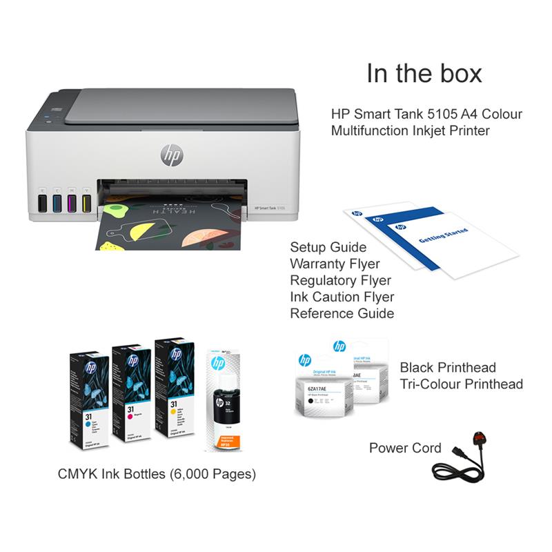 HP Smart Tank 5105 A4 Colour Multifunction Inkjet Printer