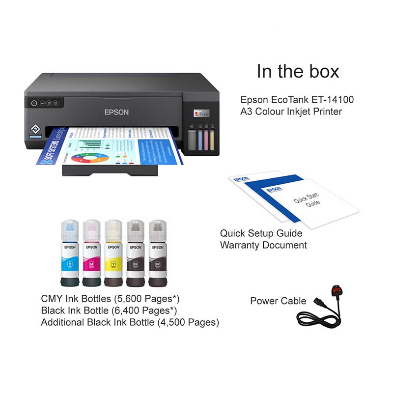 Product image for Epson EcoTank ET-14100 A3 Colour Inkjet Printer - Gallery02