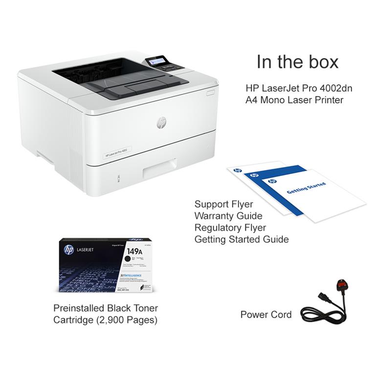 Product image for HP LaserJet Pro 4002dn A4 Mono Laser Printer - Gallery02