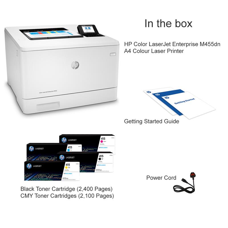 Product image for HP Color LaserJet Enterprise M455dn A4 Colour Laser Printer - Gallery02