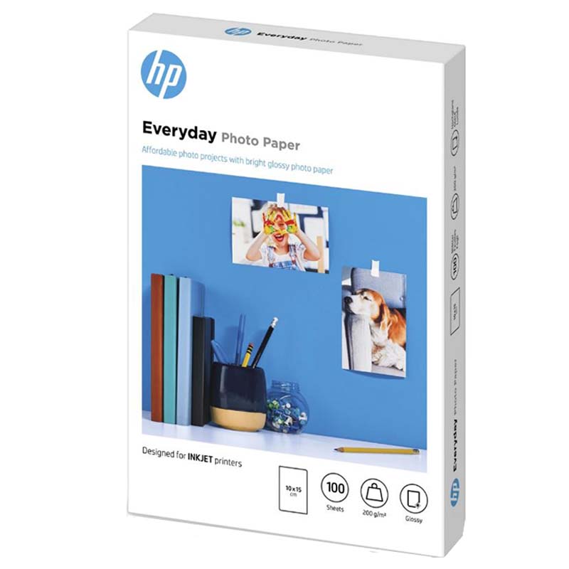 Product image for HP CR757A Everyday Glossy Photo Paper 10 x 15cm 200gsm (100 sheets) - Gallery02
