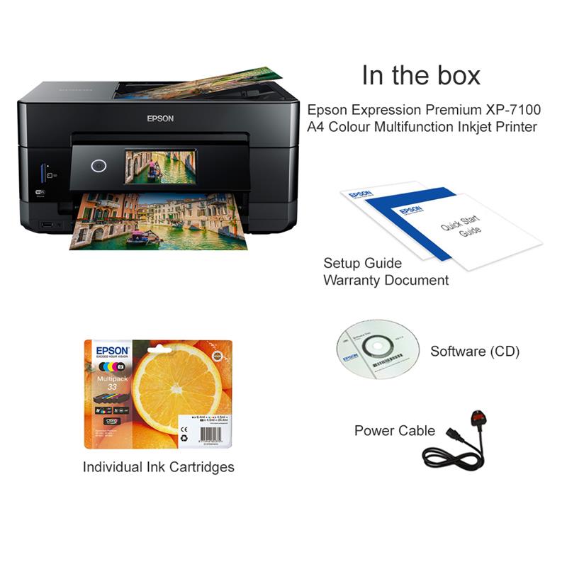 Product image for Epson Expression Premium XP-7100 A4 Colour Multifunction Inkjet Printer - Gallery02