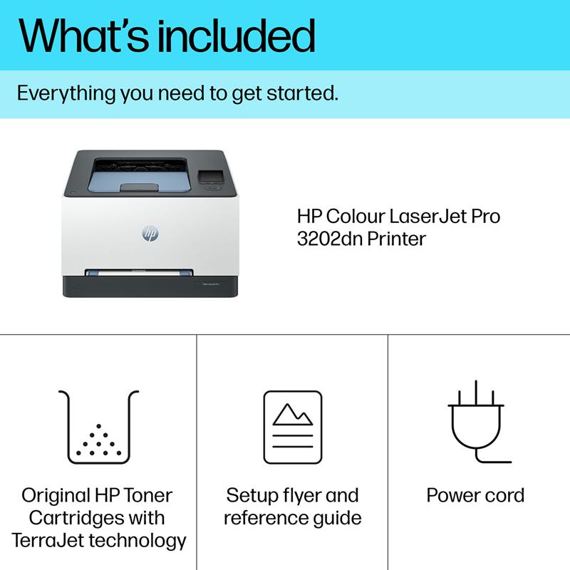 Product image for HP Color LaserJet Pro 3202dn A4 Colour Laser Printer - Gallery02